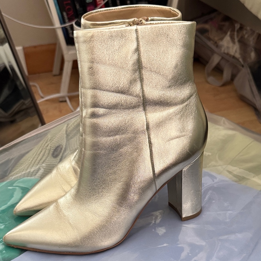 Marc Fisher Metallic Heeled Boots